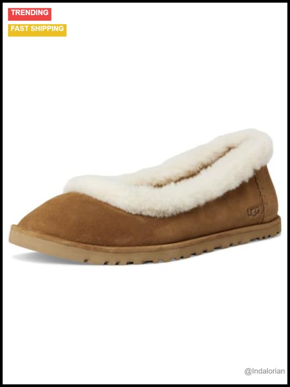 UGG Zora Ballet Flat Suede Round Toe Pull-On Casual Dance Flats